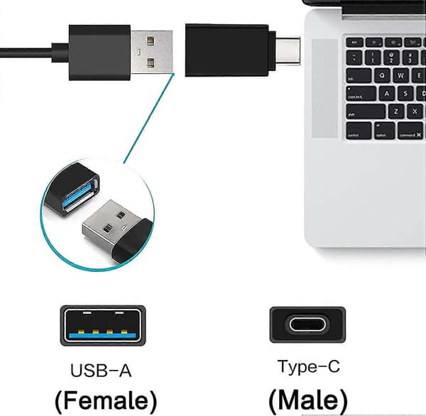 usb c till usb adapter 2-pack usb c hane till usb 3.0 hona adapter, usb c adapter kompatibel betterlifefg