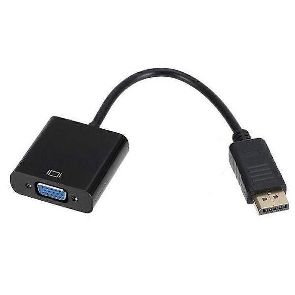 DisplayPort DP Hane till VGA Hona Adapter Konverteringskabel för PC Projektor TV JIKAIX