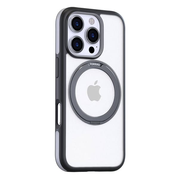 Torras Ostand R Fusion Cover til iPhone 16 Pro (Sort)