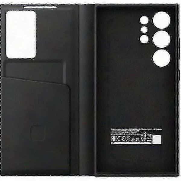Galaxy S23 Ultra Smart View Plånboksfodral, Svart Flip Cover Skyddsfodral