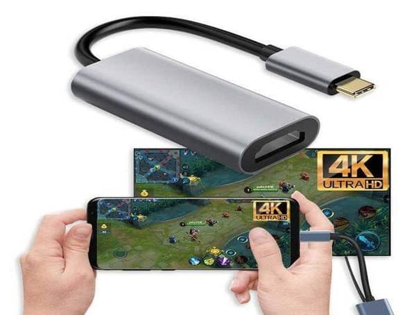 USB-C–HDMI-sovitin mobiililaitteille, kannettaville tietokoneille ja televisioille