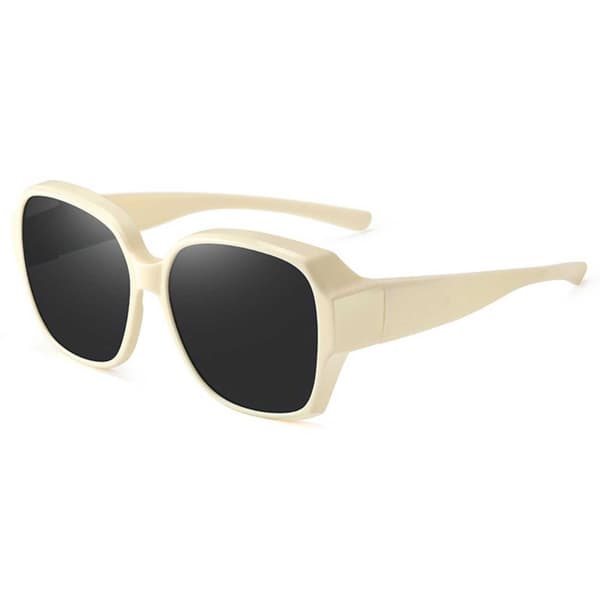 Polariserade Suncovers Solglasögon Över Glasögon Vit/Beige vit white