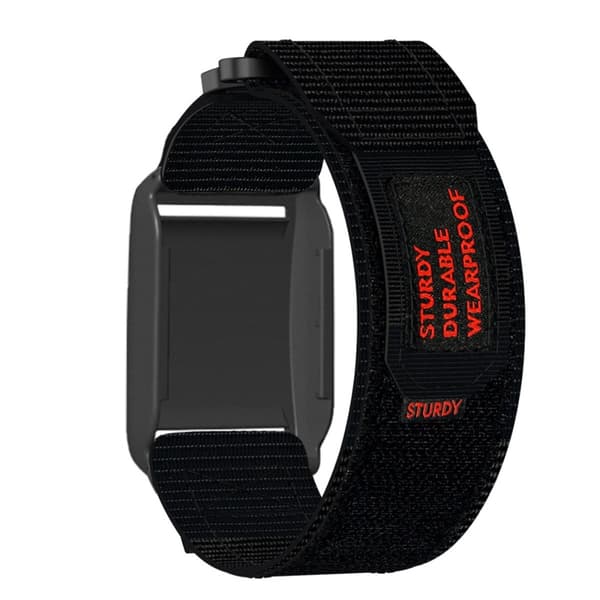 Nylon udskiftningsrem kompatibel med Boneng kompatibel med Polar Loop armbånd velcro til udendørs brug 21cmx3cm Sort Black