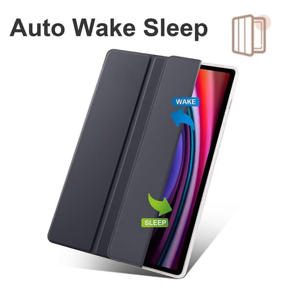 Til Samsung Galaxy Tab S10+ Etui med Penholder Tri-Fold Stand Tablet Cover Auto Vågn/Sov