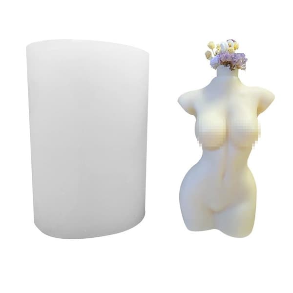 DIY Silikone Lysform - Silikoneform Kvindekrop 11 cm