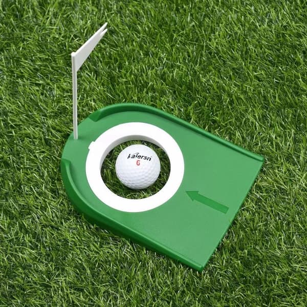 Golf Putting Måtte Træningssæt Indendørs/Udendørs Puttingkopper Og Flag
