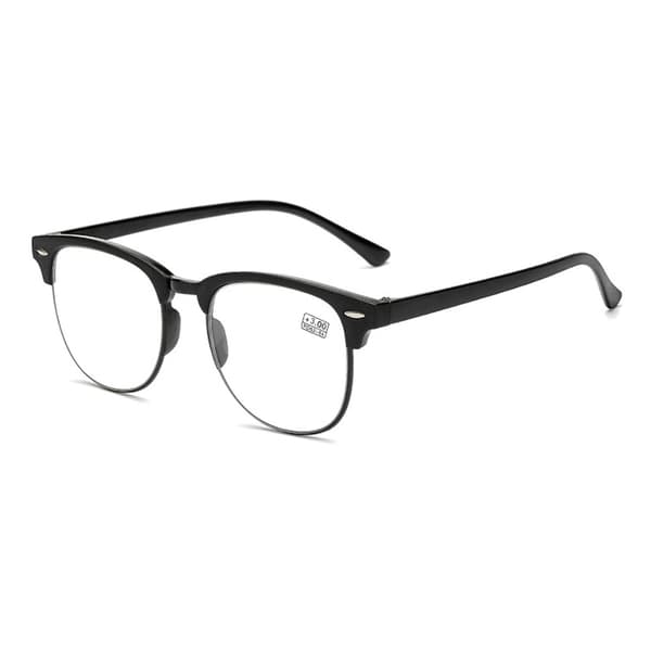 Mustat Clubmaster-lukulasit, vahvuus 3.0, mustat lasit black