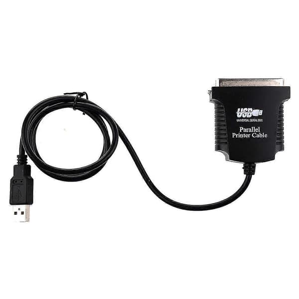 USB-skriver parallellport 36-pinners hann konverteringskabel svart