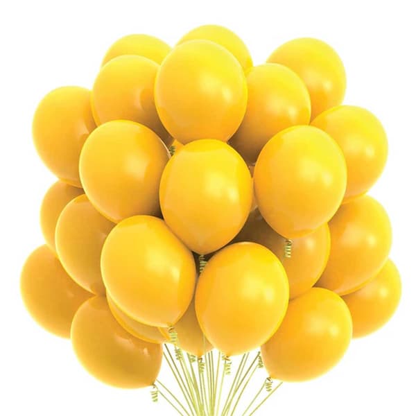 Gule balloner 100-pak 26cm Latex gul yellow