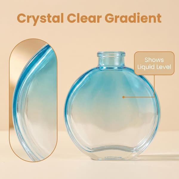 150 ml tom glassdiffuserflaske for aromaterapi dufttilbehør erstatning for oljediffuser og DIY-håndverk (blå)
