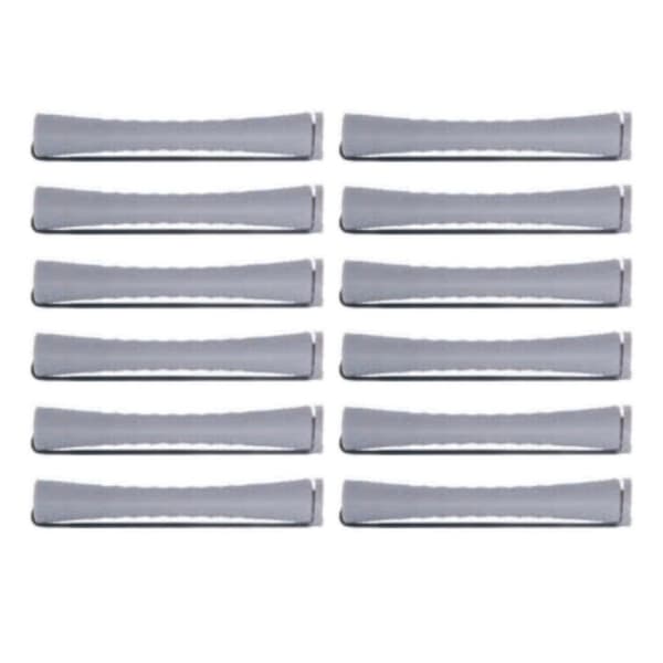 Hårruller for volum, magiske hårruller med klips for langt hår, varmefrie hårruller grå 12-pakning Grey