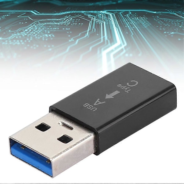 3 st USB3.0 Hane till Typ C Hona Adapter Kontakt Universal Elektronisk Konverterare (Svart)