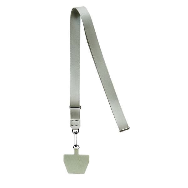 Stilfuld vævet lanyard med patch Grå Grey