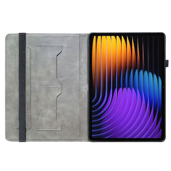 För Xiaomi Pad 7 Pro/Pad 7 Läderfodral Mönstertryckt Ställ Tablet Skydd med Kortfack