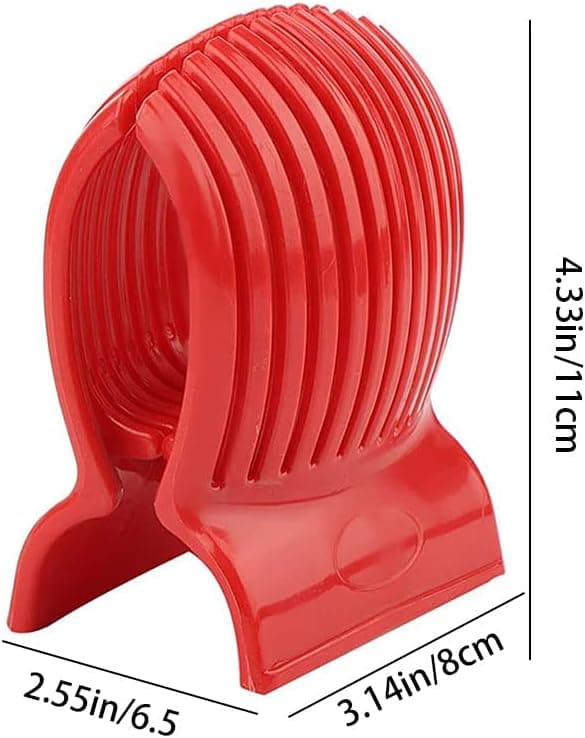 Tomatkutter Slitesterk Grønnsakskutter Multifunksjonell Rund Frukttangholder for Kiwi, Løk, Sitron