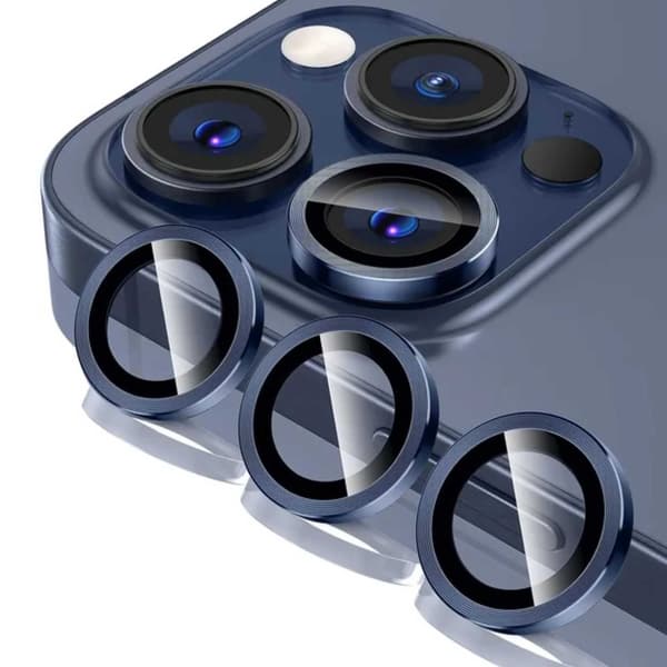 iPhone 15 Pro/Pro Max Kamerabeskyttelse Blå blå blue