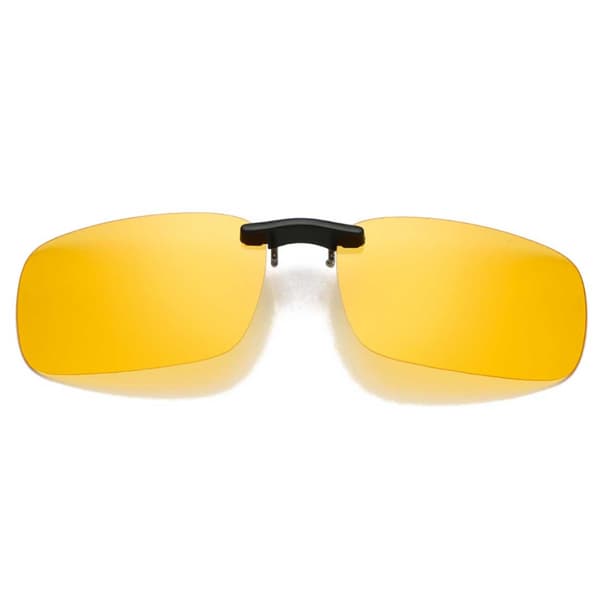 Clip-on solbriller Gul Nattesyn 35x56mm gul yellow