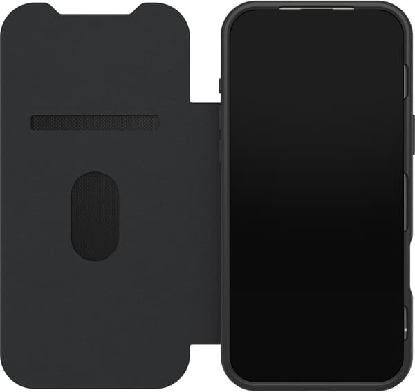 Otterbox React Series Folio MagSafe Cover til iPhone 17 Pro Max, Stødsikkert, Anti-fald, med Kortlommer, Militærstandard, Transparent/Sort iPhone 17 Pro Max