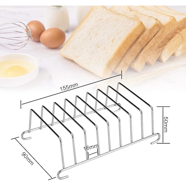 2 stk. Toaststativ - Toast Holder i Rustfritt Stål