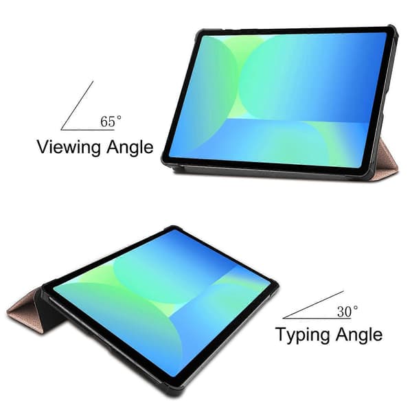 For Samsung Galaxy Tab S10 FE/S9 FE Deksel Anti-Fall Lær Stativ Tablettdeksel