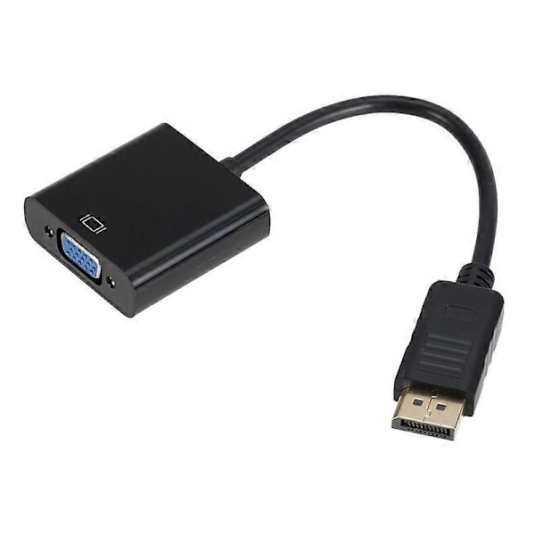 DisplayPort DP Hane till VGA Hona Adapter Konverteringskabel för PC Projektor TV JIKAIX