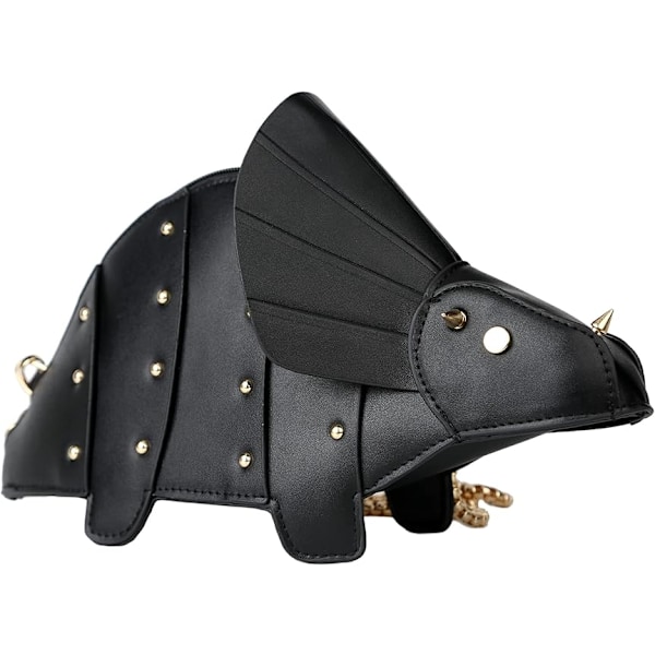 Dinosaurie Axelväska, PU Stegosaurus Crossbody Väska för Flickor och Kvinnor
