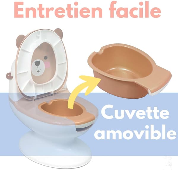 Vauvan potta Teddy | Pottaharjoittelusta helppoa lapsille, helppo puhdistaa