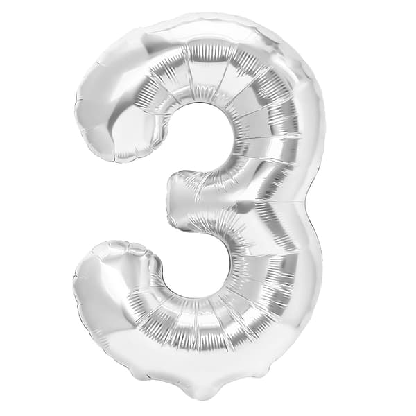 Folieballong Siffra 3 Silver 70 cm silver