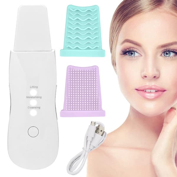 Ultralydskrubber | Ansiktsrenser Ultralydpeeling Hvit