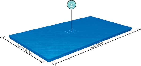 Rektangulärt poolskydd för ovanmarkspooler, 3,00 m x 2,01 m