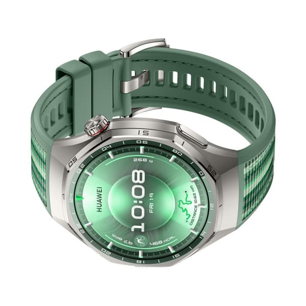 Silikonrem kompatibel med Huawei GT6 Pro 46mm - Tryckknappsstil Grön Green