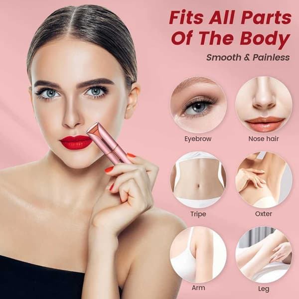 Mini Epilator - Trimmer för ögonbryn, ansiktshår, näshår, armhålehår vit white