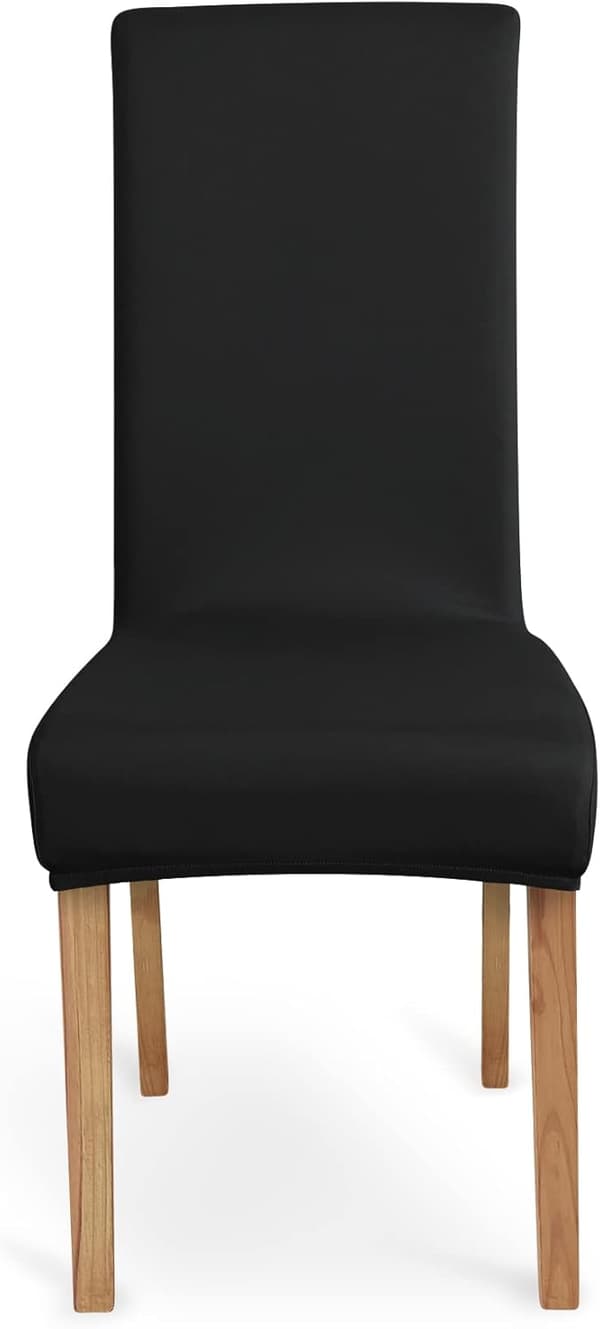Venyttelevä ruokailutuolin suojus, 4 kpl setti, tummanharmaa