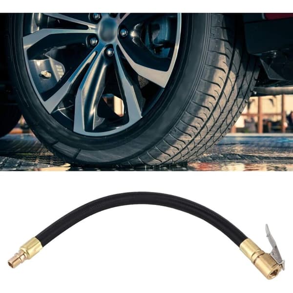Förlängningsslang för däckpump, pumpadapter med amerikansk ventil