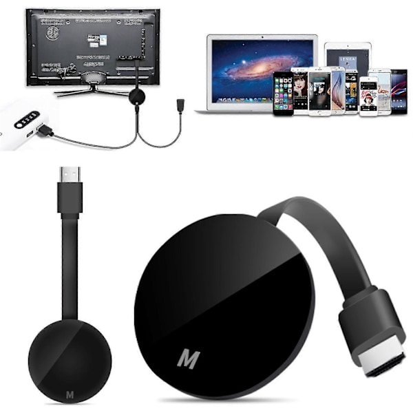 Wifi Trådlös Hdmi Spegelskärm Display Adapter Miracast Dongle För Hd 1080p Ft-Yvan