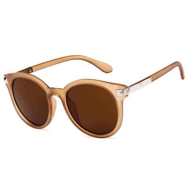 Brune runde solbriller brune glass brune brown