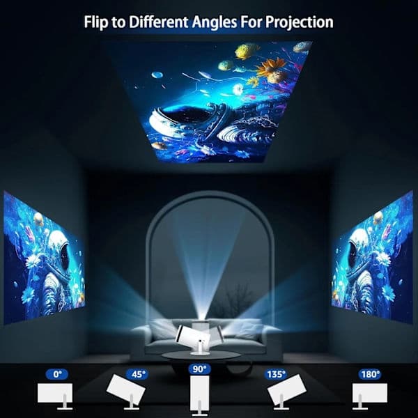 4K-projektori - Android 11, 5G Wi-Fi, Bluetooth - 150 ANSI
