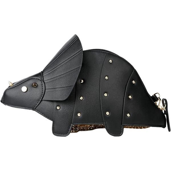 Dinosaurie Axelväska, PU Stegosaurus Crossbody Väska för Flickor och Kvinnor