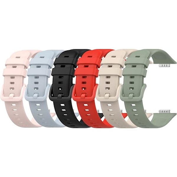 (6-Pack) Armband Kompatibla med Huawei Watch Fit 2 Active, Mjukt Silikon Sport Ersättningsarmband i Färg för Huawei Watch Fit 2 Active Edition Endast