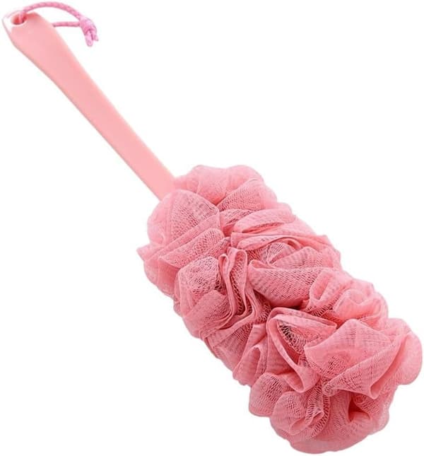 1 stk. 43 cm højkvalitets PE-materiale lang ryg børste, lyserød Pink