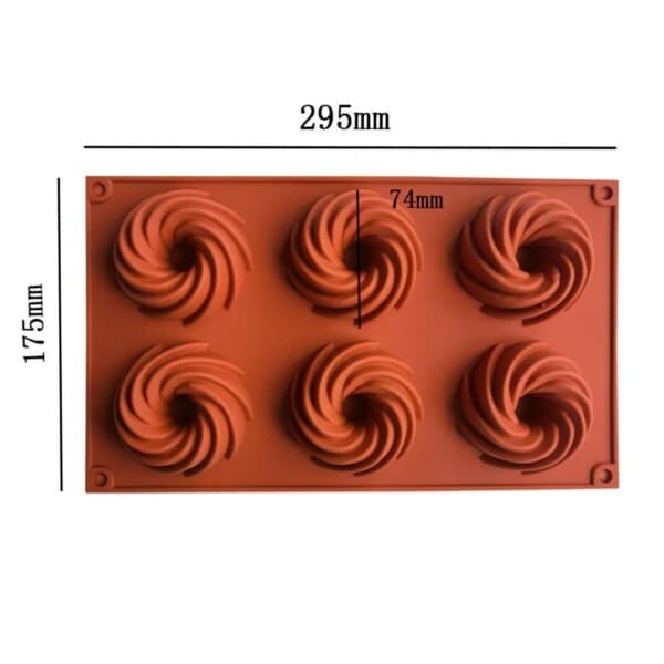 Silikone Lysform Lys DIY 6 stk Spirals Donuts hvid white