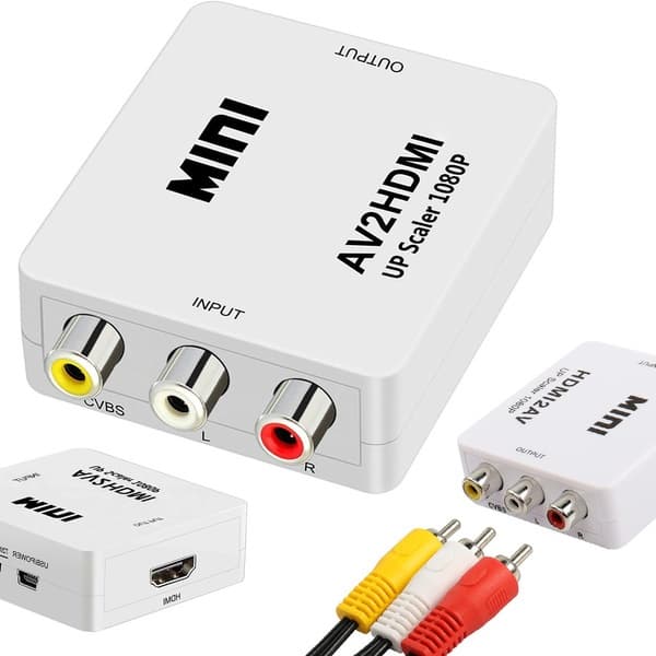 AV-sovitin RCA-HDMI 1080p äänellä