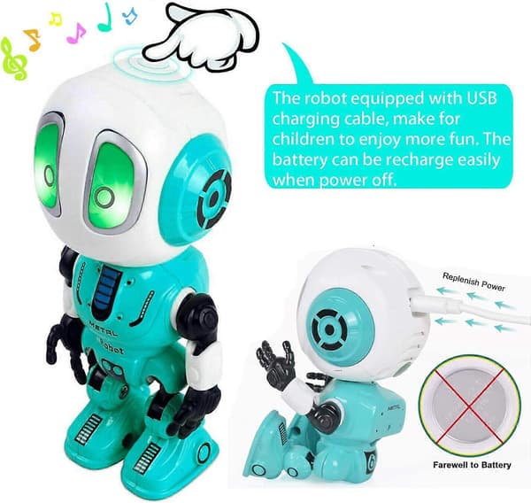 Snakkrobot for barn - Mini robotleker som gjentar det du sier, leker for jenter og gutter 3-8 år