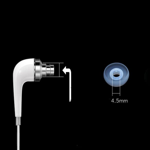 Silikone ørepropper til 4,5-6 mm hovedtelefoner 3 størrelser 15 par sort