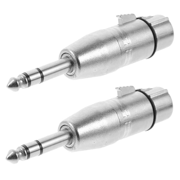 2 stk. Audio Converter 6,35 mm til XLR Adapter Han til Hun Socket Stereo Audio Adapter