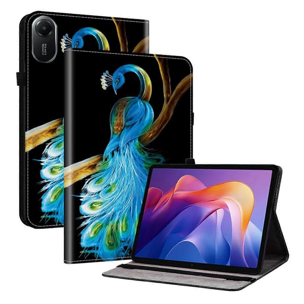 Läderfodral för Xiaomi Redmi Pad 2 Mönstertryckt Ställ Tablet Skydd med Kortfack