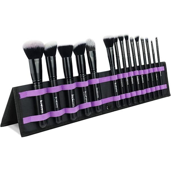 Makeup børster, Makeup Kit 15 stk., Makeup børstesæt Sort til makeup