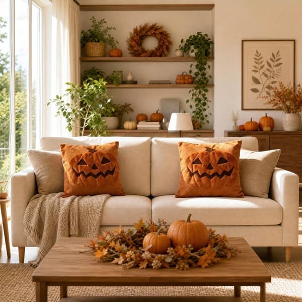 Halloween gresskar putetrekk 45 x 45 cm (#A)1 stk A