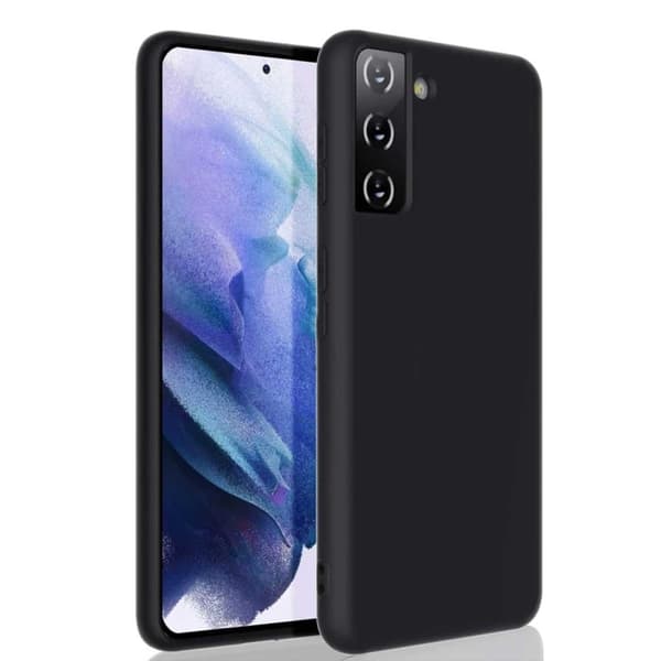 Tyndt Sort Galaxy S21 Plus Cover Mobilcover 1mm TPU sort black