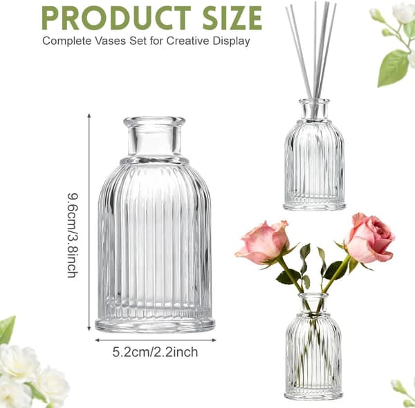 100 ml/3,4 oz tomme klare glasdiffuserflasker runde aromaterapidiffusere krukke parfume tilbehør